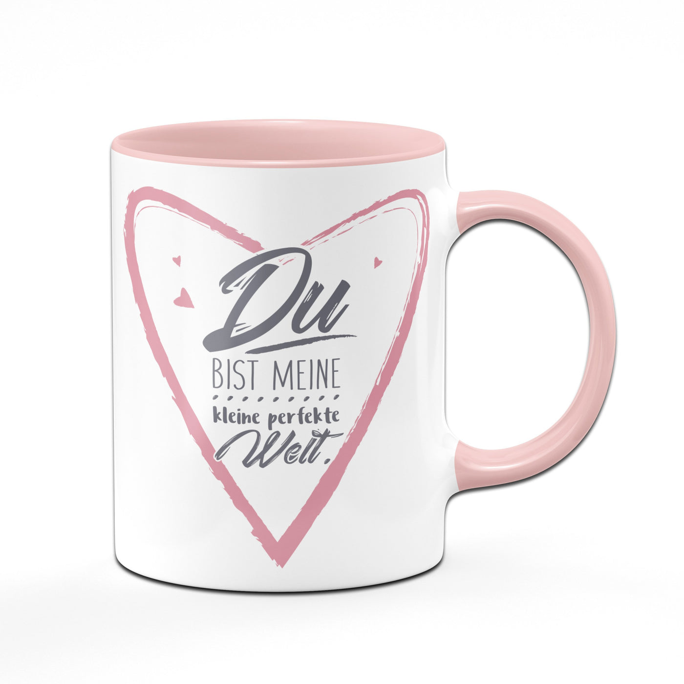 Bild: Tasse - Du bist meine perfekte Welt - rosa Geschenkidee