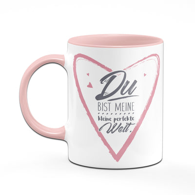 Bild: Tasse - Du bist meine perfekte Welt - rosa Geschenkidee