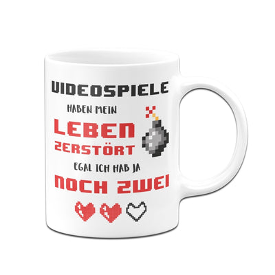 Bild: Gaming Tasse - Videospiele haben mein Leben zerstört Geschenkidee