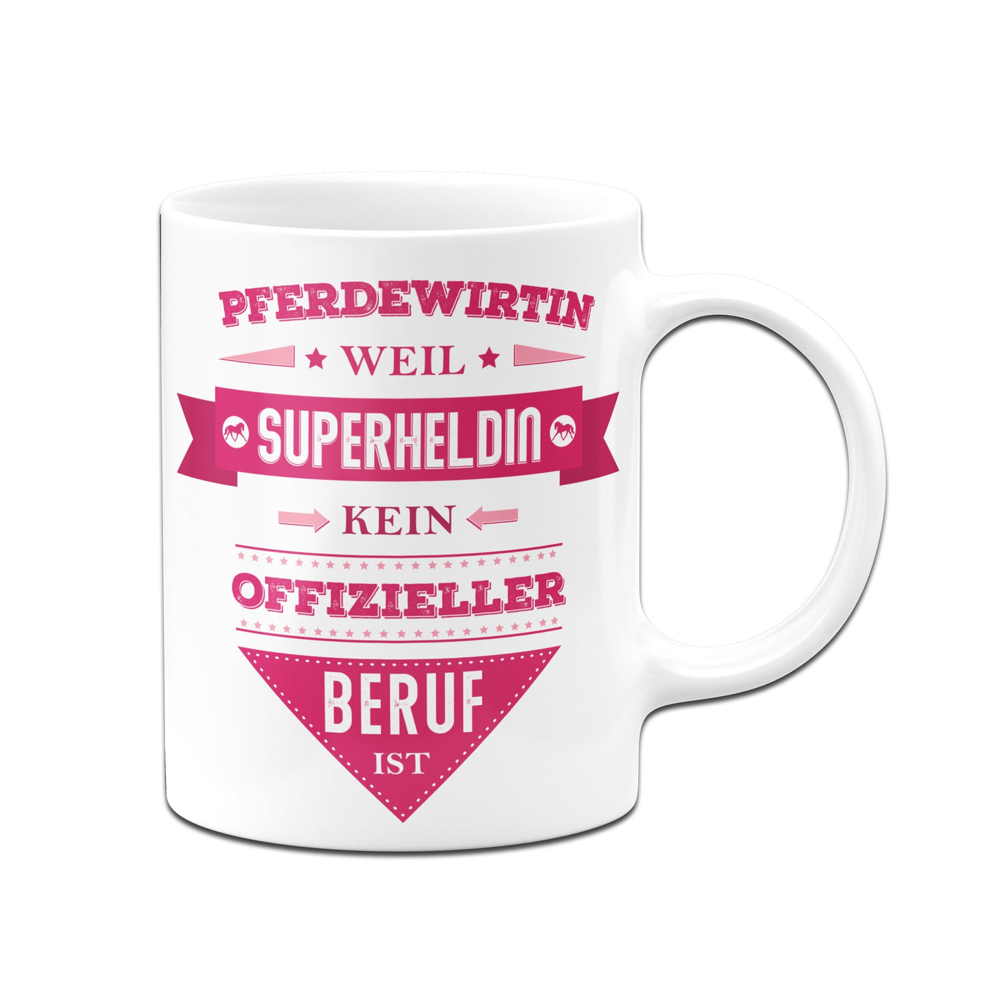 Bild: Tasse - Pferdewirtin, weil Superheldin kein offizieller Beruf ist. Geschenkidee