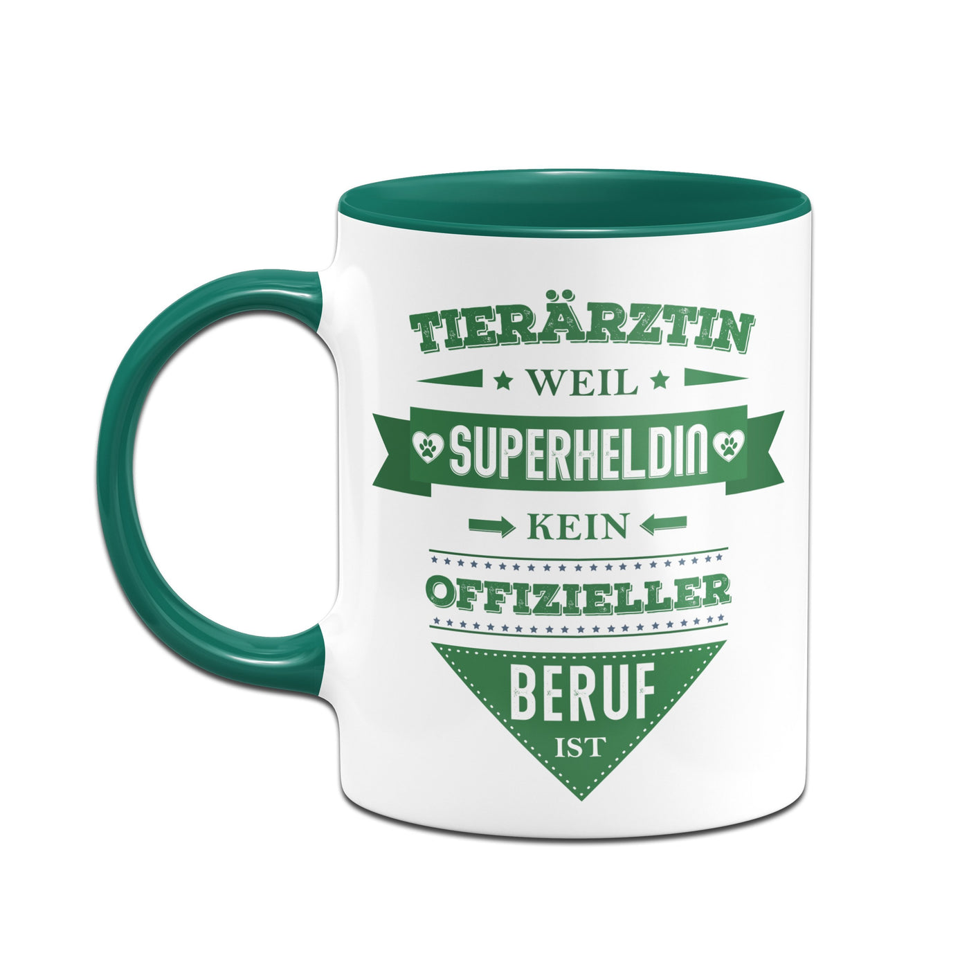 Bild: Tasse - Tierärztin, weil Superheldin kein offizieller Beruf ist. Geschenkidee