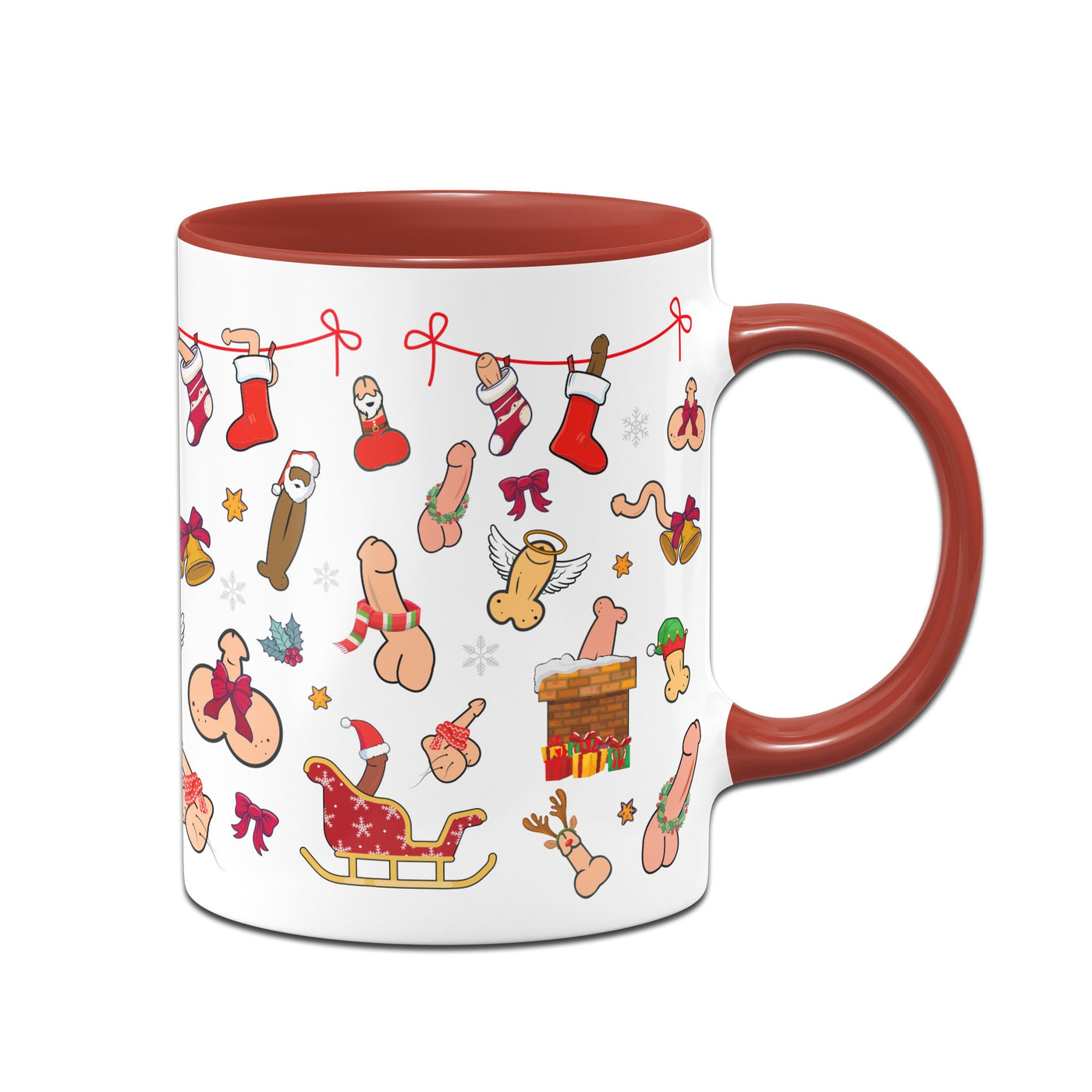 Bild: Tasse - Weihnachten mit Weihnachts-Penis-Pimmel (Rundumdruck) Geschenkidee