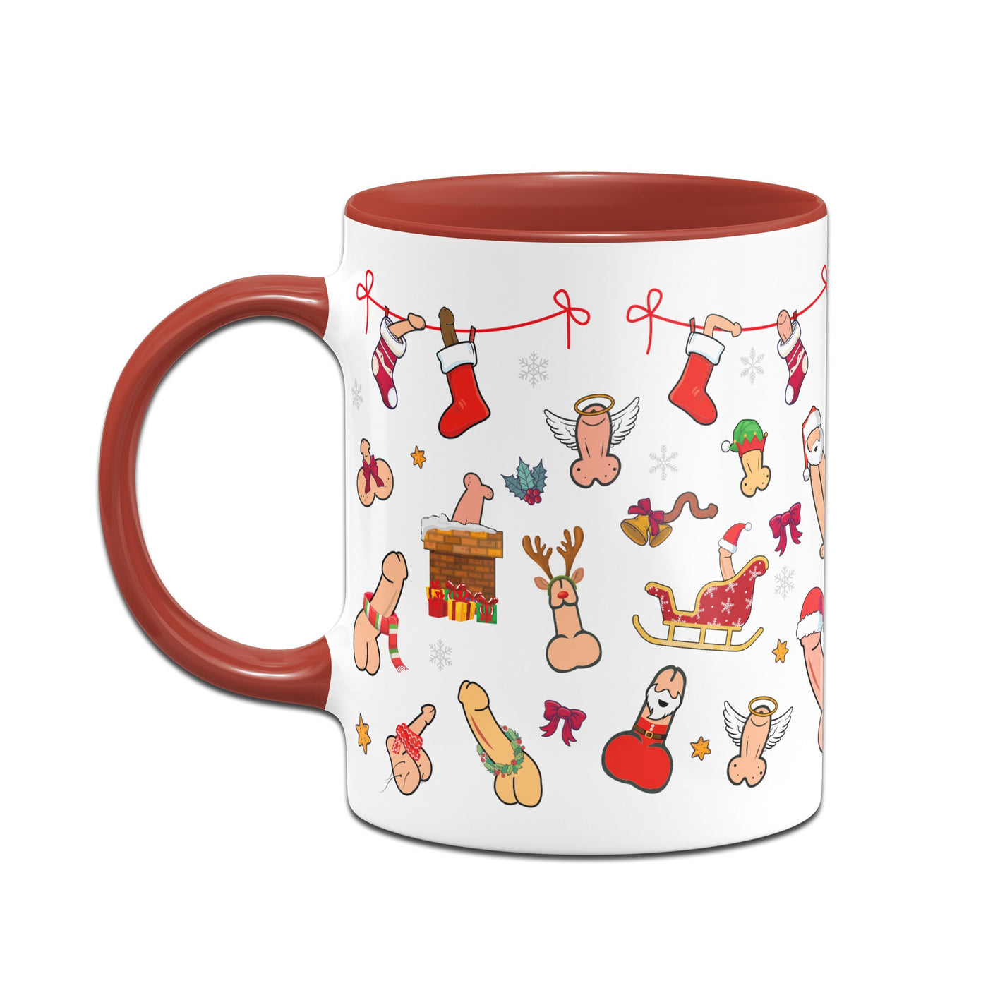 Bild: Tasse - Weihnachten mit Weihnachts-Penis-Pimmel (Rundumdruck) Geschenkidee