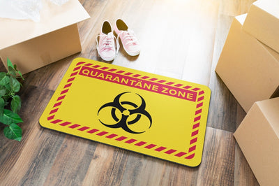 Bild: Fußmatte - Quarantäne Zone Geschenkidee